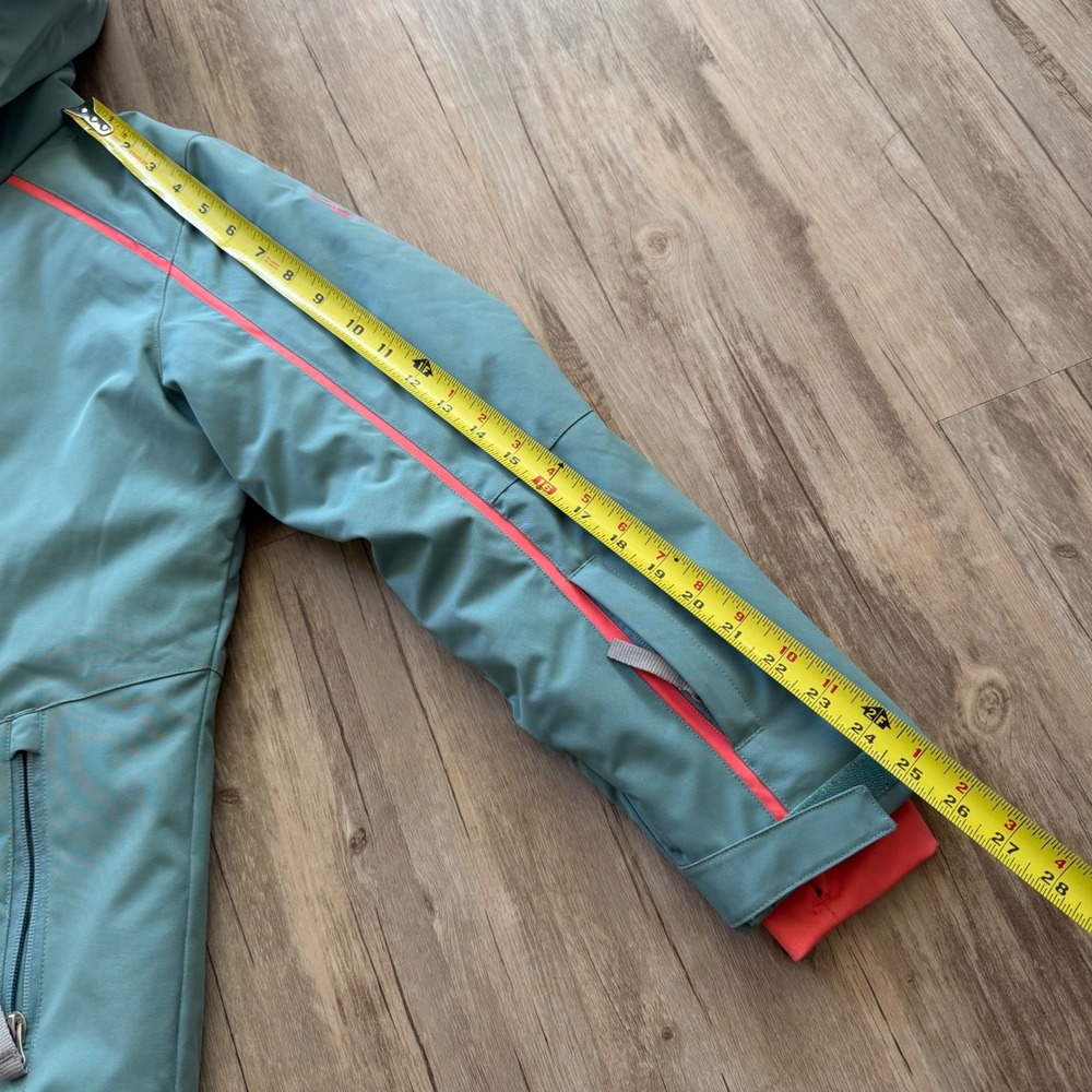 Spyder‎ Kids Insulated Ski Snowboard Jacket Teal Pink Hooded Winer Size 18 XS/S - Picture 8 of 14